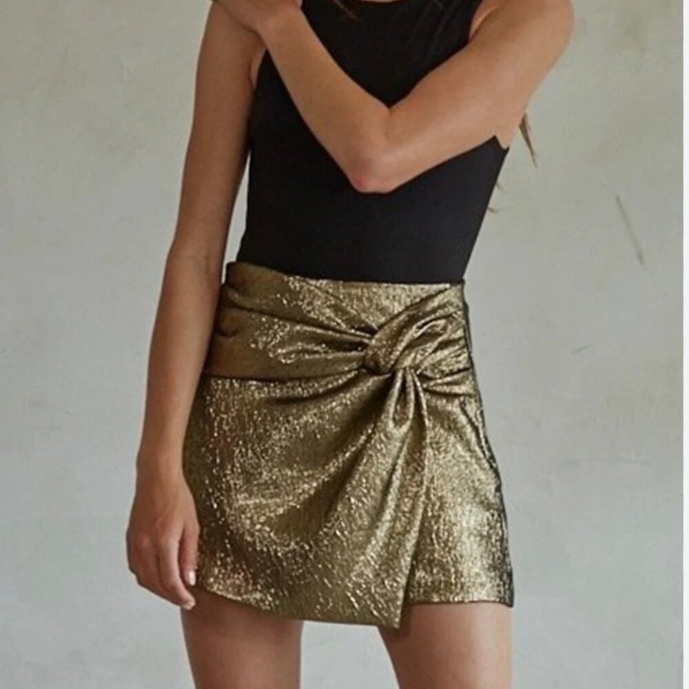 By Together Metallic Bronze Mini Skort.  Size Small. NWT.